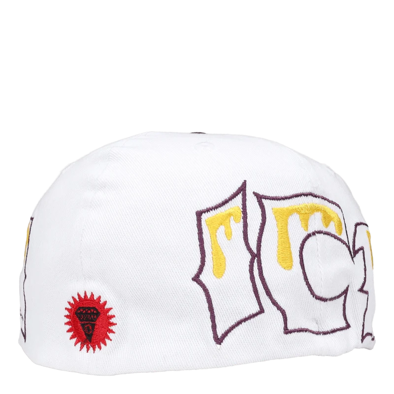 Team Eu 6 Panel Flat Peak Cap White
