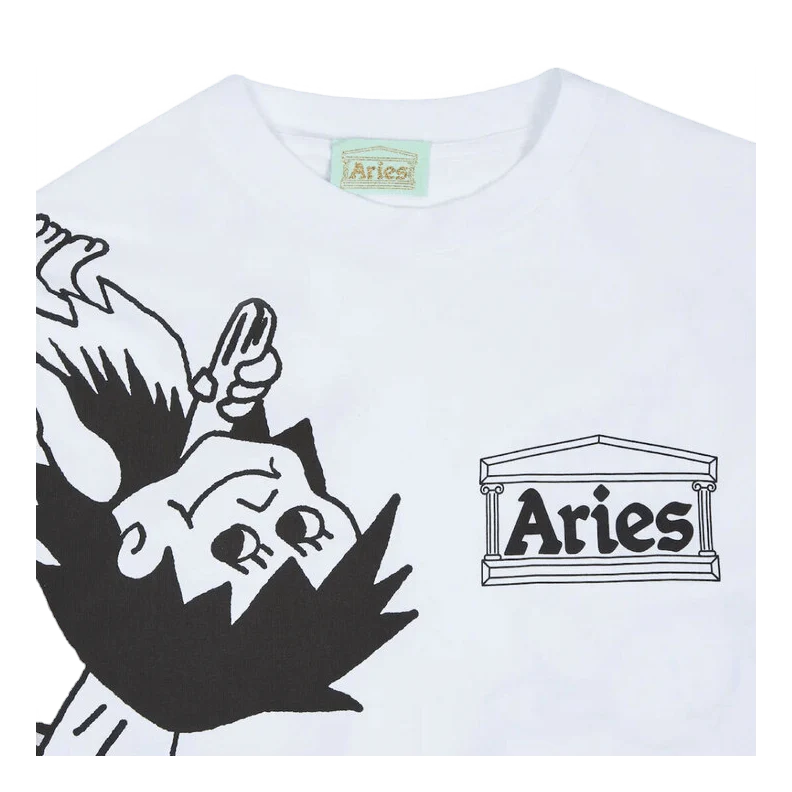 Graphic Mashup Ls Tee White