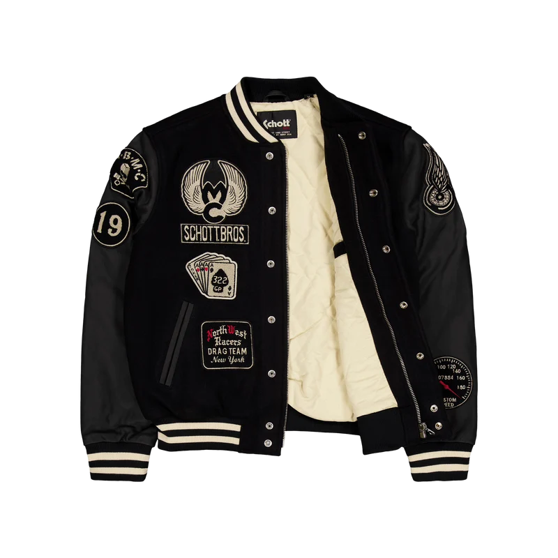 Teddy Avec Badges Schott Black/black