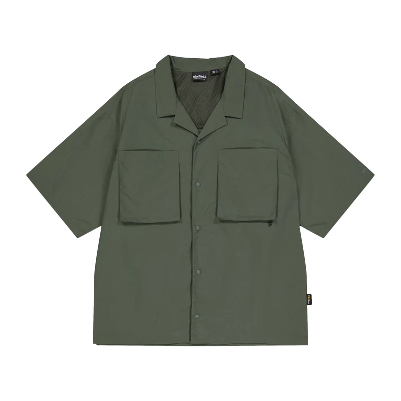 Half Sleeve Camp Shirts Olive
