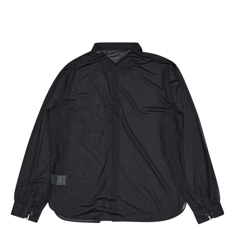 Gather Cuff Shirt Black