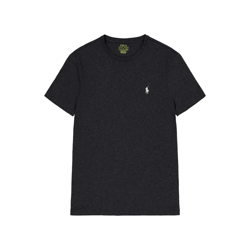 Custom Slim Fit Jersey Crewneck T-Shirt Black Marl Heather