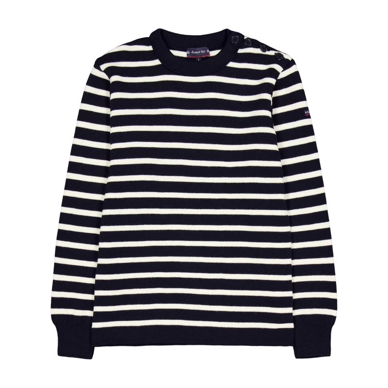 Pull Marin Rayé "fou Rich Navy/nature