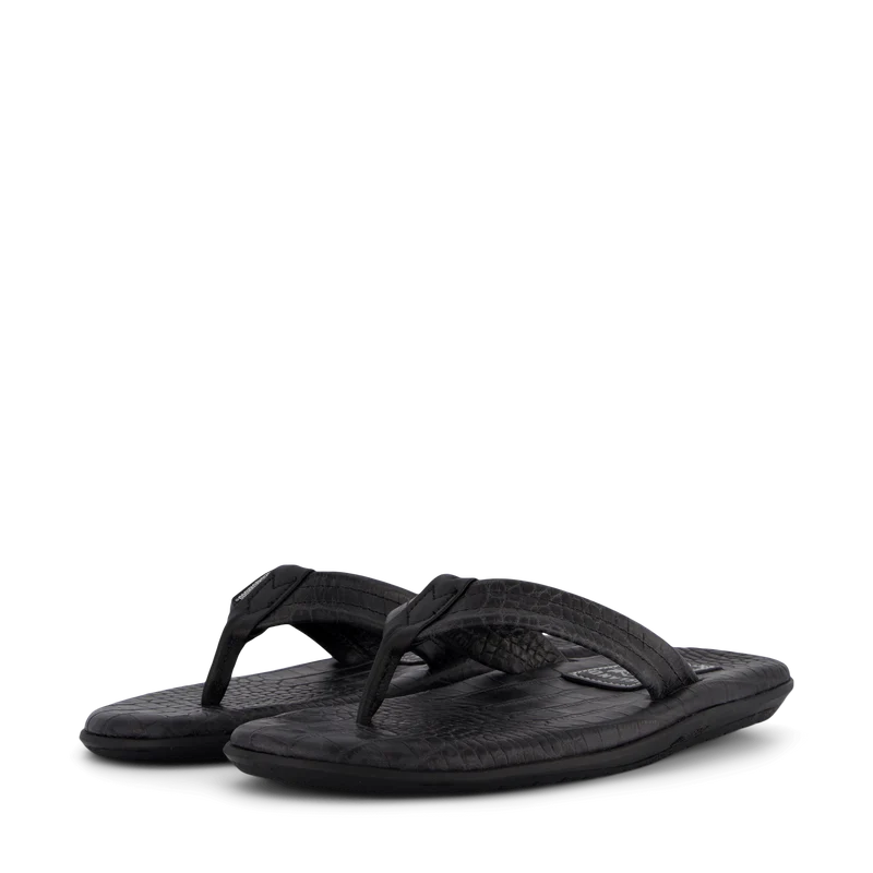 Nh X Island Slipper . Leather Black