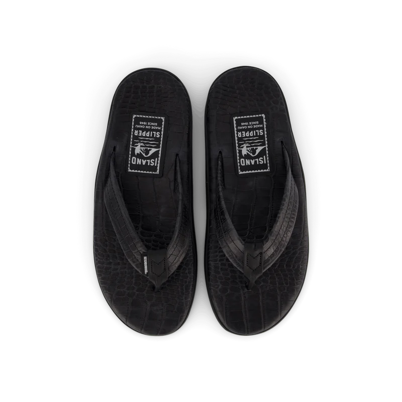 Nh X Island Slipper . Leather Black