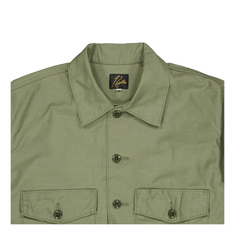 L/s Fatigue Shirt - Back Satee A-olive