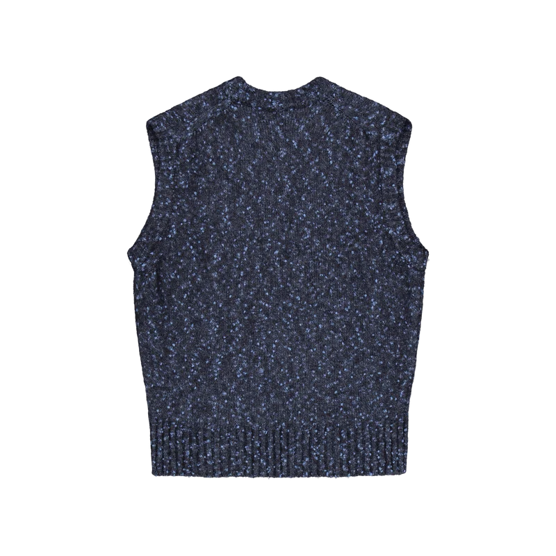 Manfred Tweed Vest Light Stone Blue