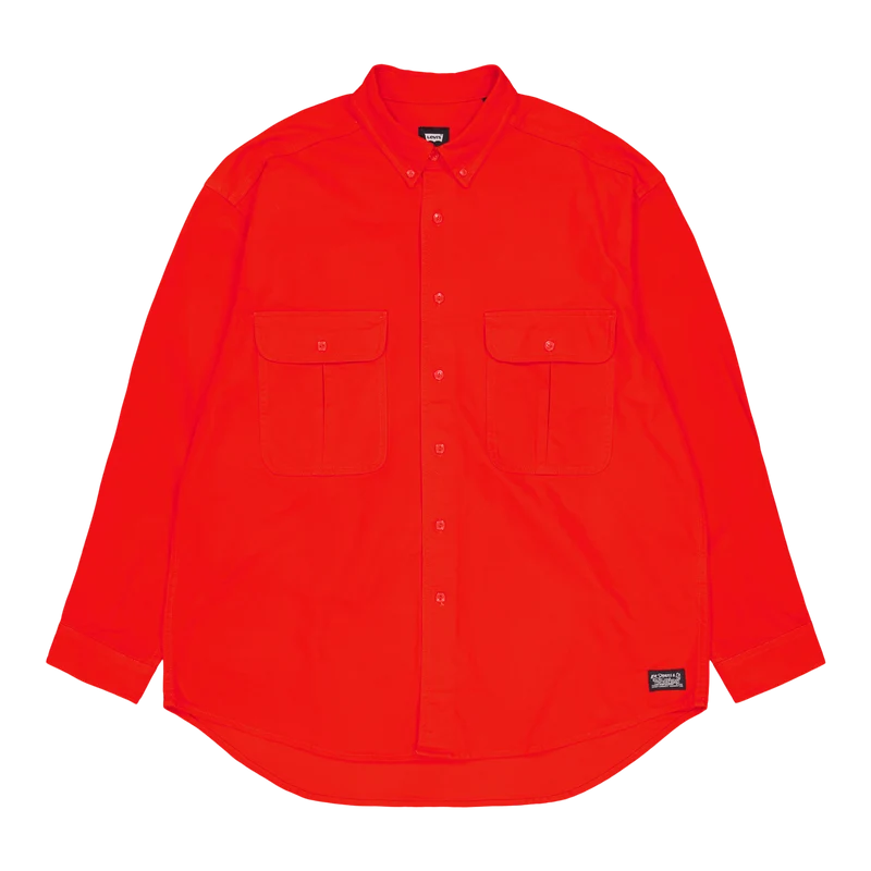Skate L/s Woven Reds Fiery Red