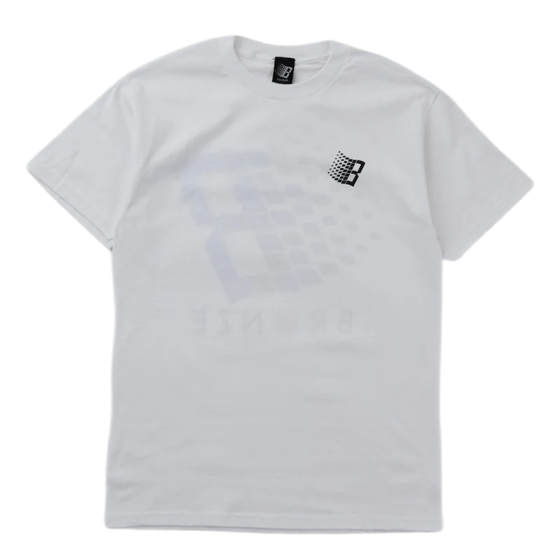 Smiley B Logo Tee Back & Front White