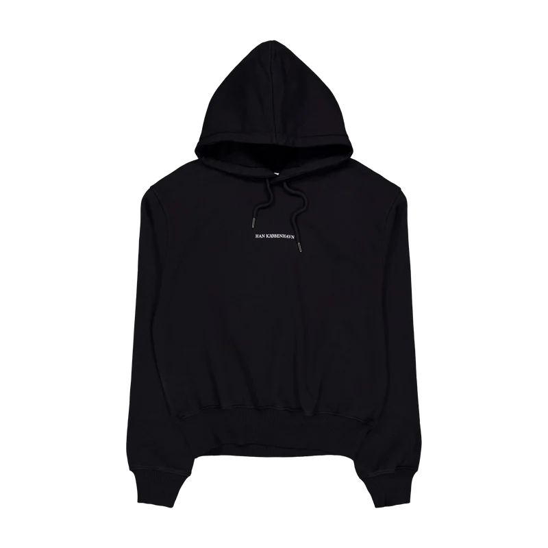 Supper Cropped Relaxed Hoodie Black