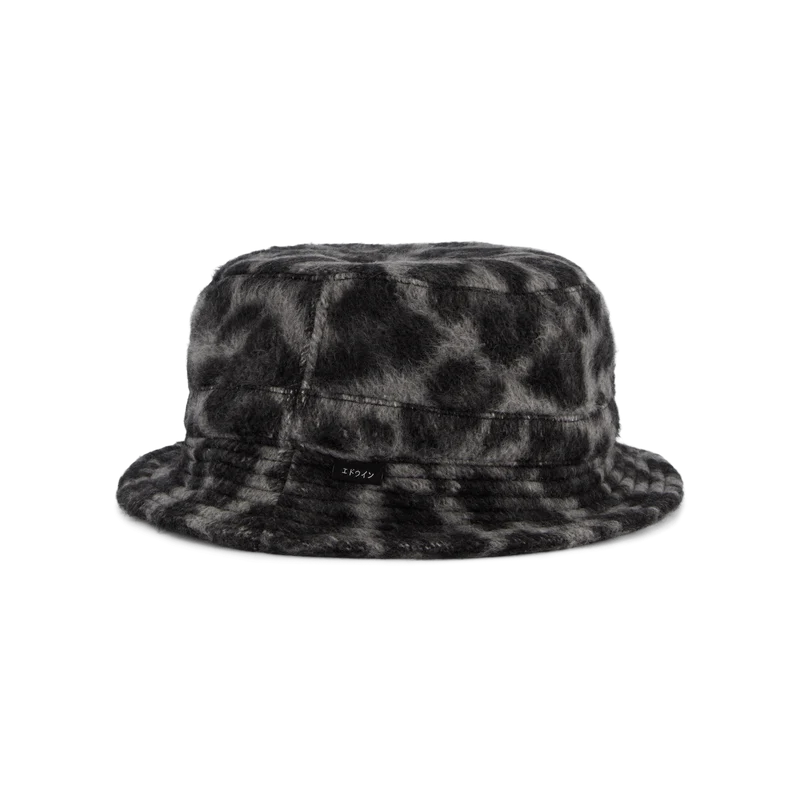 Bucket Hat Lined Black / White Leopard
