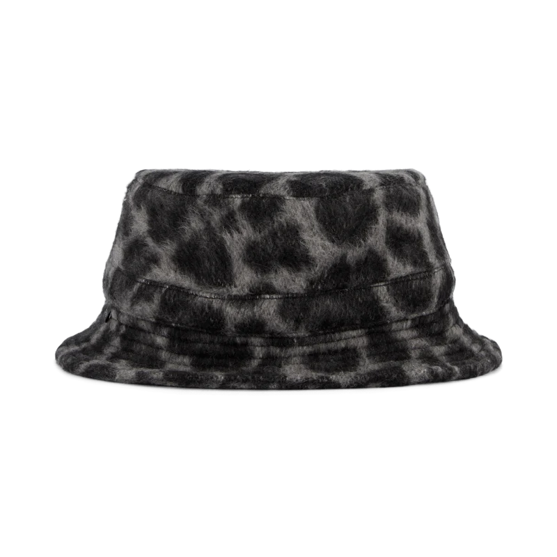 Bucket Hat Lined Black / White Leopard
