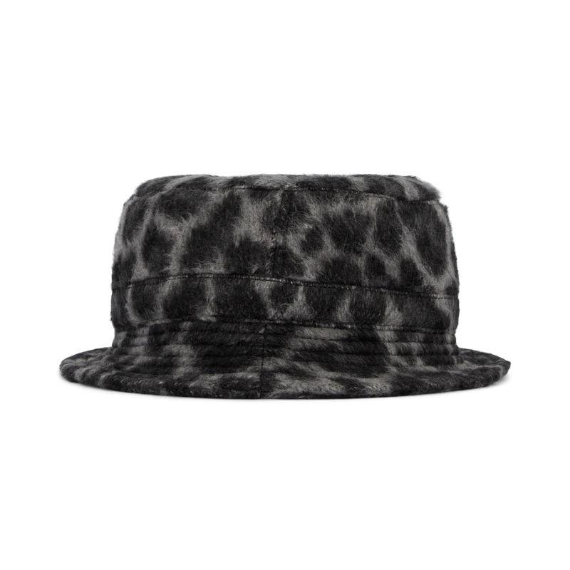 Bucket Hat Lined Black / White Leopard