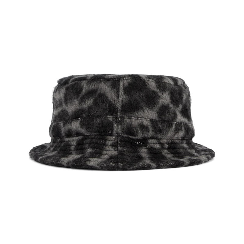 Bucket Hat Lined Black / White Leopard