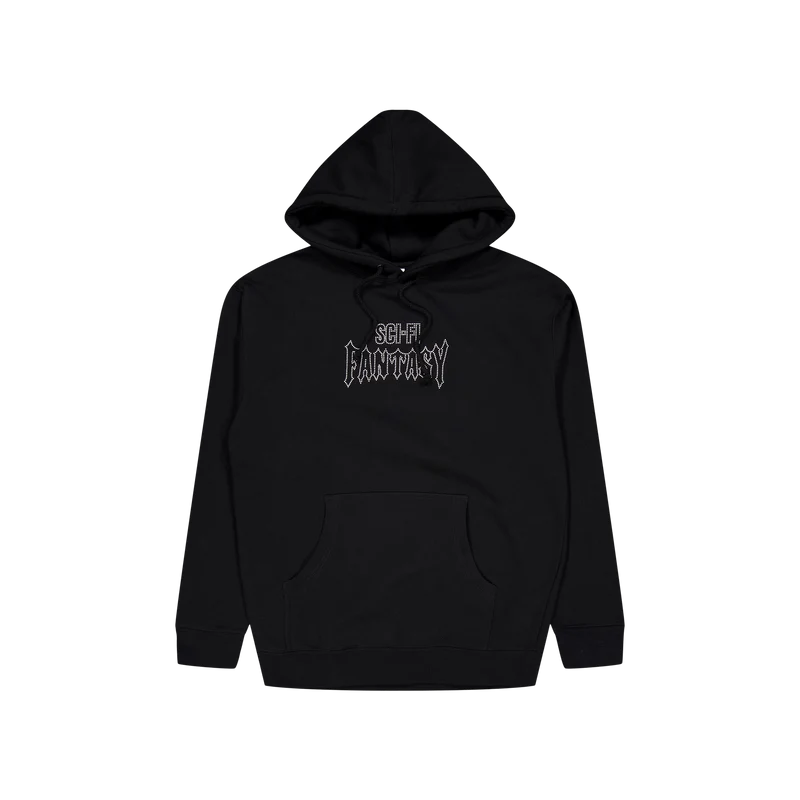 Studded Biker Hood Black