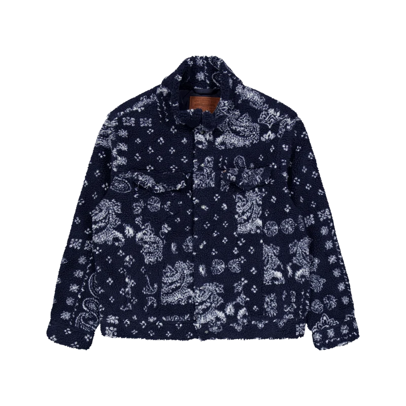 New Relaxed Fit Cozy She Blues Bandana Print Blue S