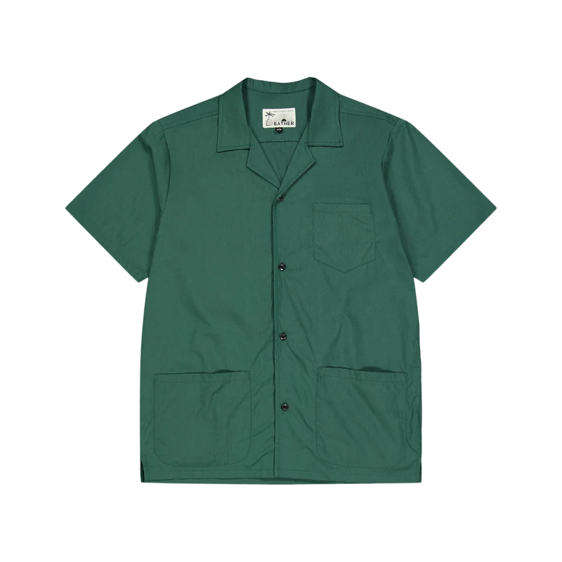 Solid Traveler Camp Shirt Pine