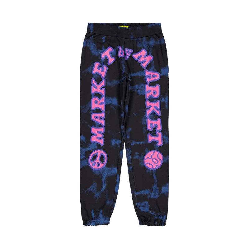 Cali Arc Peace Tie-dye Sweatpa Navy Smoke Tie-dye