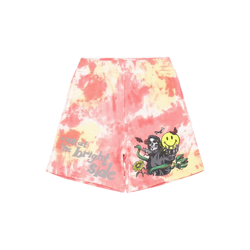 Smiley Look At The Bright Side Pink Tie-dye