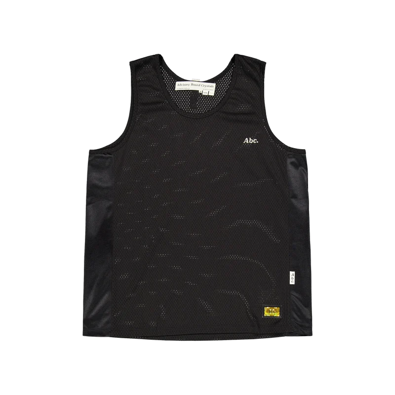Abc. 123. Mesh Satin Tank Top Black