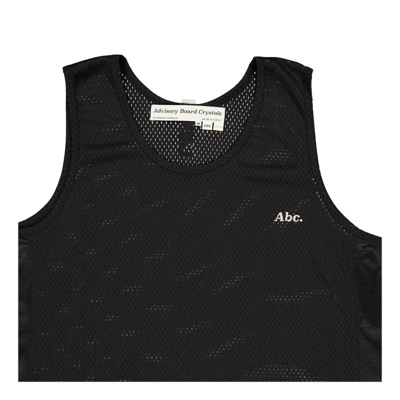 Abc. 123. Mesh Satin Tank Top Black
