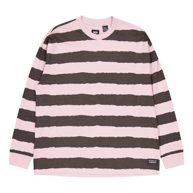 Skate Graphic Box Ls Tee Multi Torn Up Pink Black