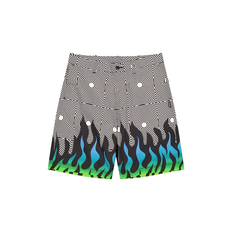 Nh X Dsc . Flamepattern Short Black
