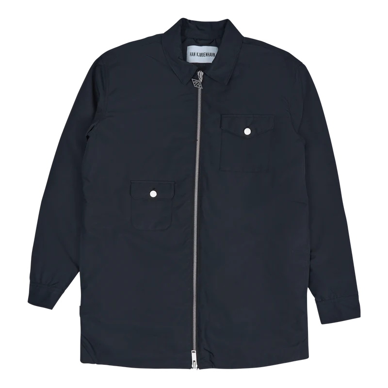 Army Shirt Zip Long Black