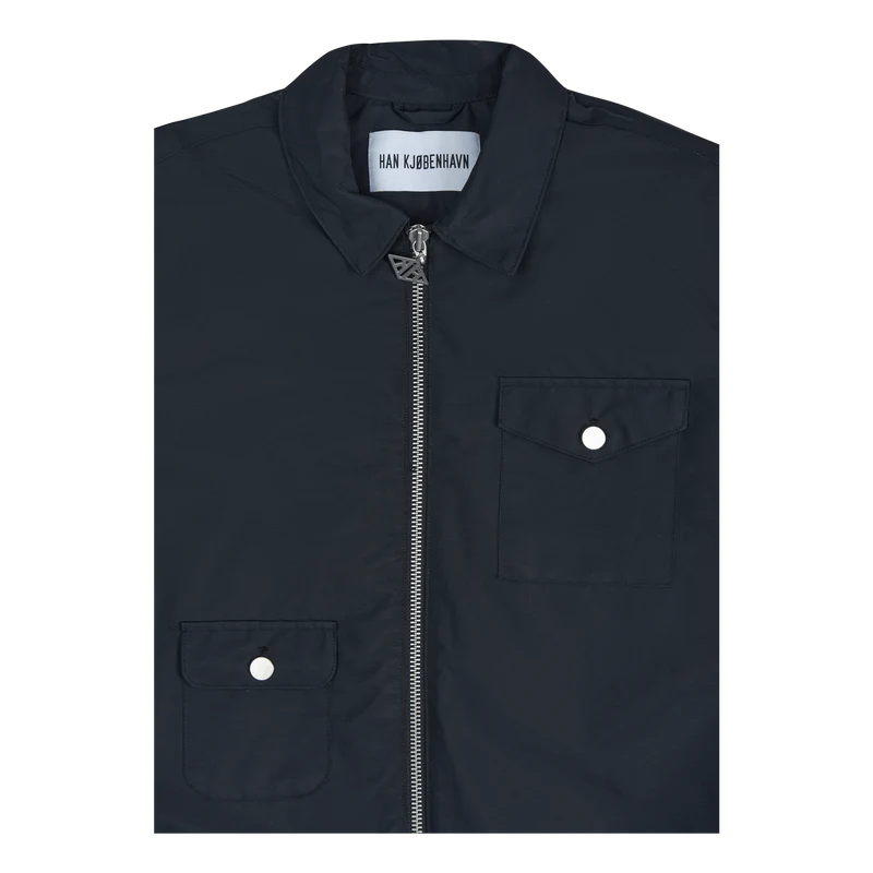Army Shirt Zip Long Black