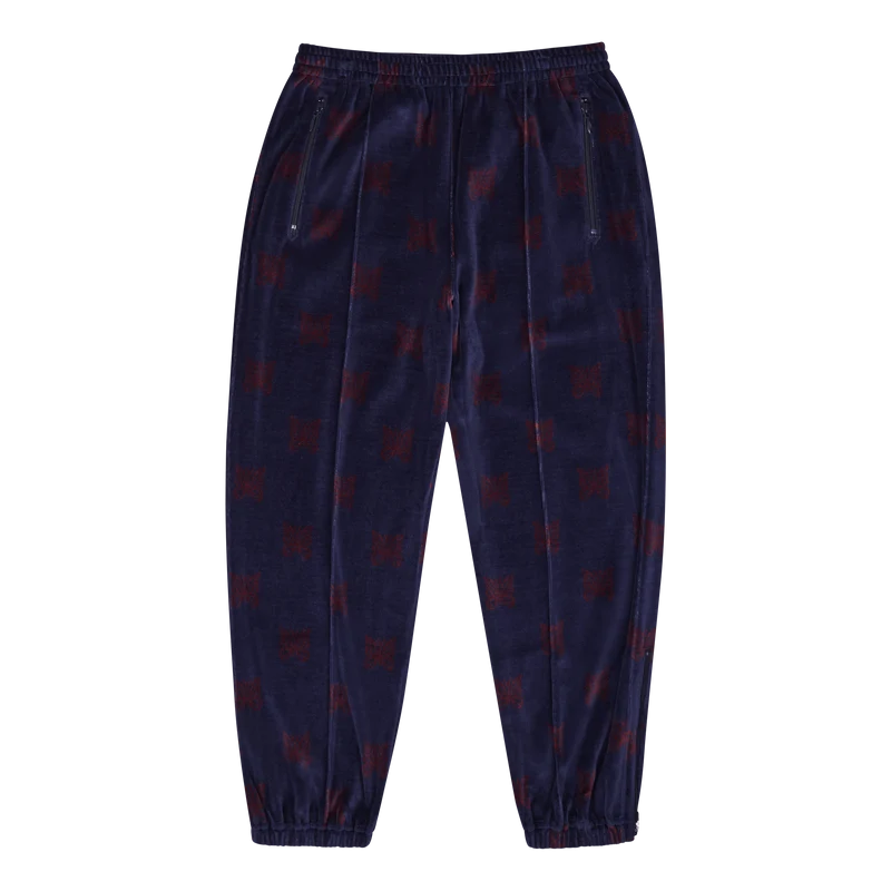 Zipped Track Pant - C/pe Papil Navy/bordeaux