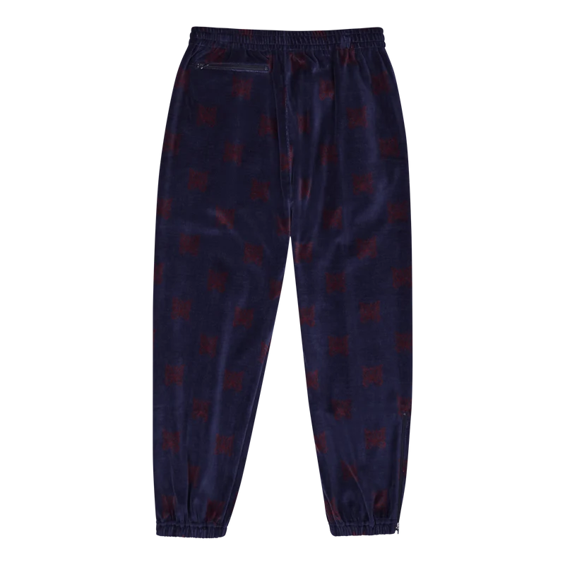 Zipped Track Pant - C/pe Papil Navy/bordeaux