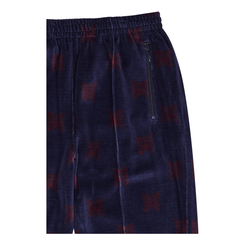 Zipped Track Pant - C/pe Papil Navy/bordeaux