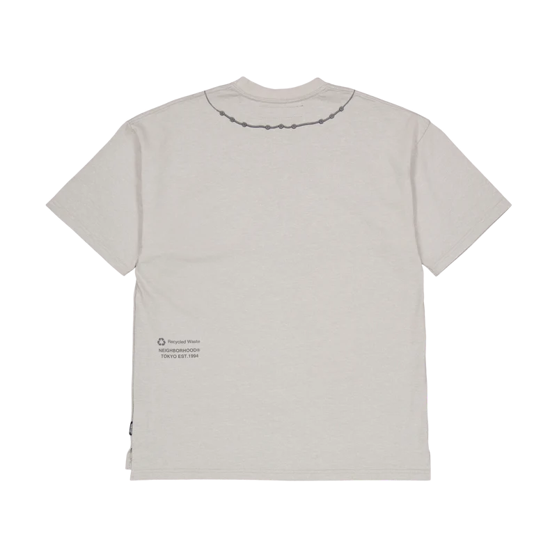 Cross Embroidery Crewneck Ss Gray