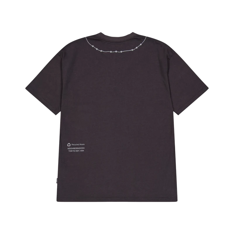 Cross Embroidery Crewneck Ss Black