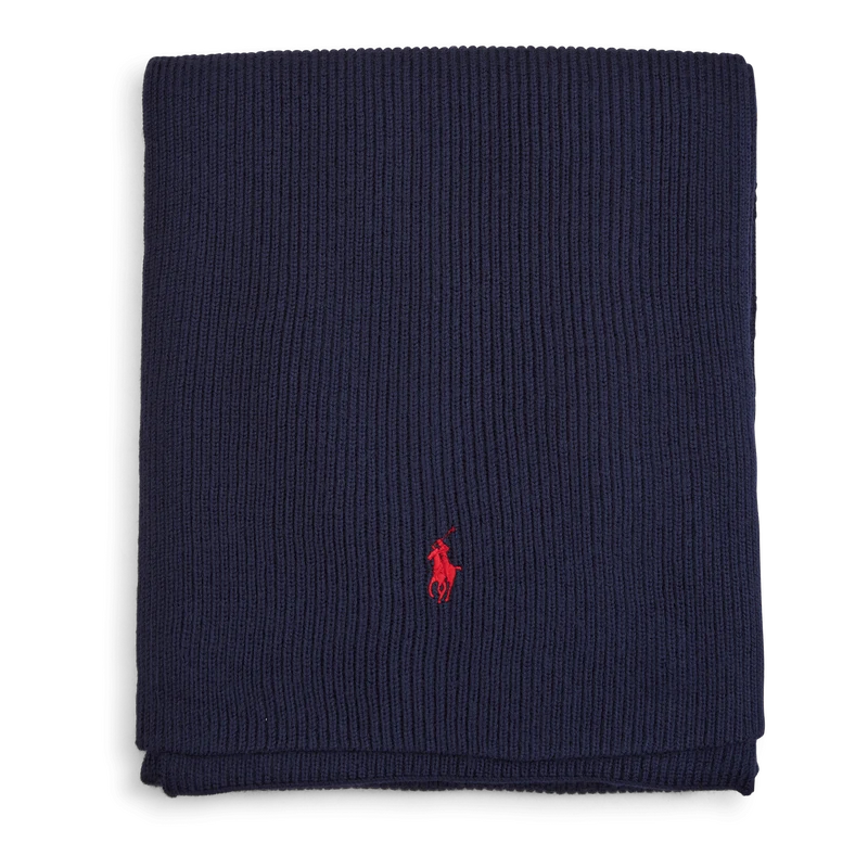 Signature Pony Wool Scarf Hunter Navy