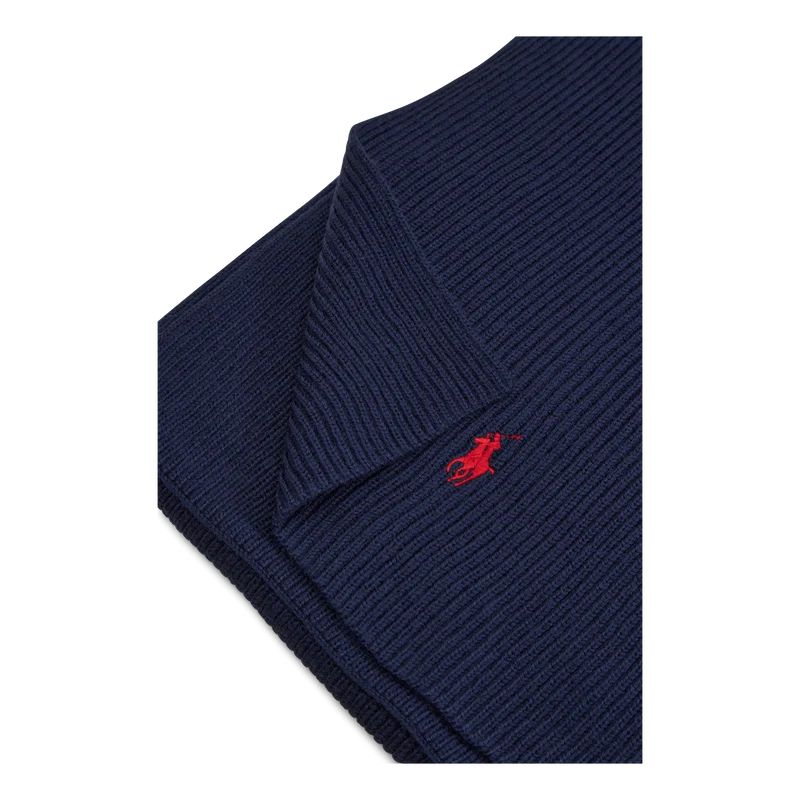 Signature Pony Wool Scarf Hunter Navy