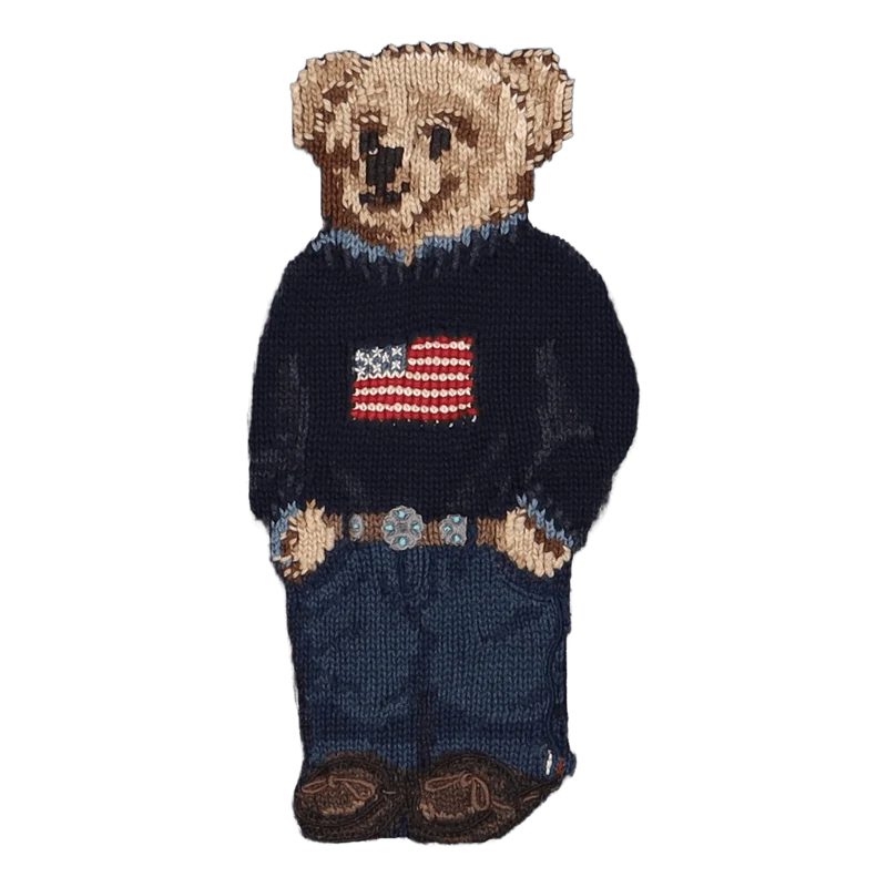 Polo Bear Cotton-Linen Sweater Navy