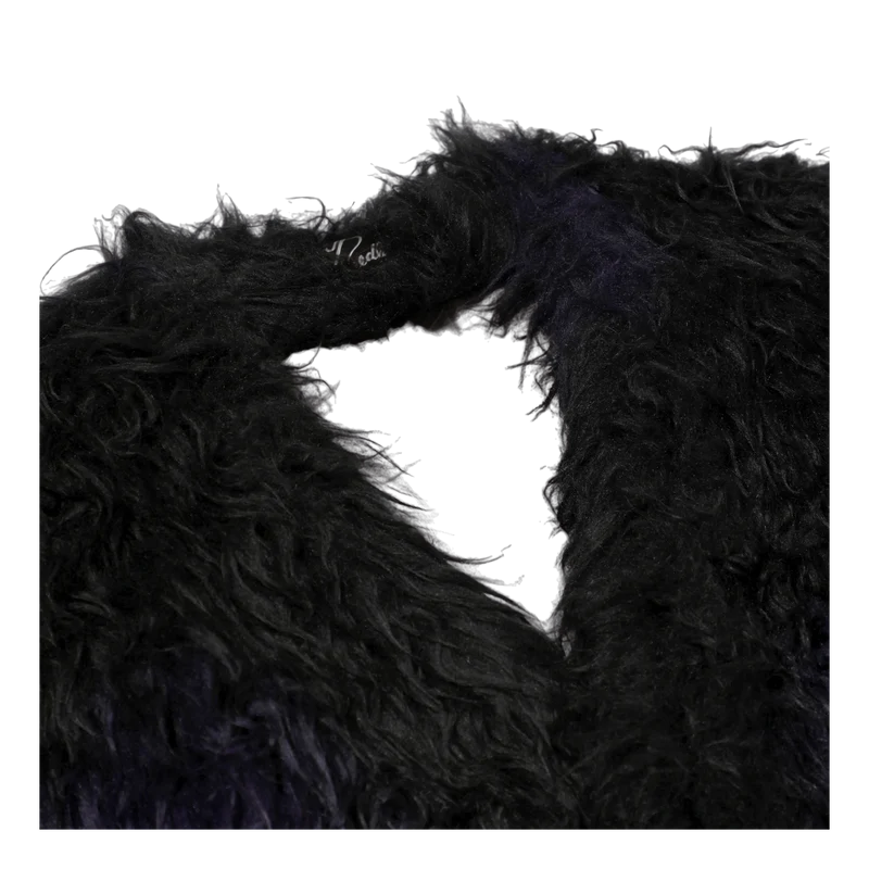 Gown Coat - Acrylic Fur / Blur Black
