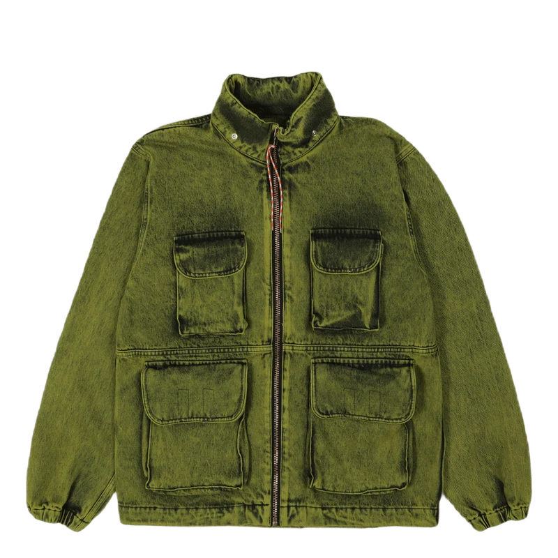 Denim Cargo Jacket Lime