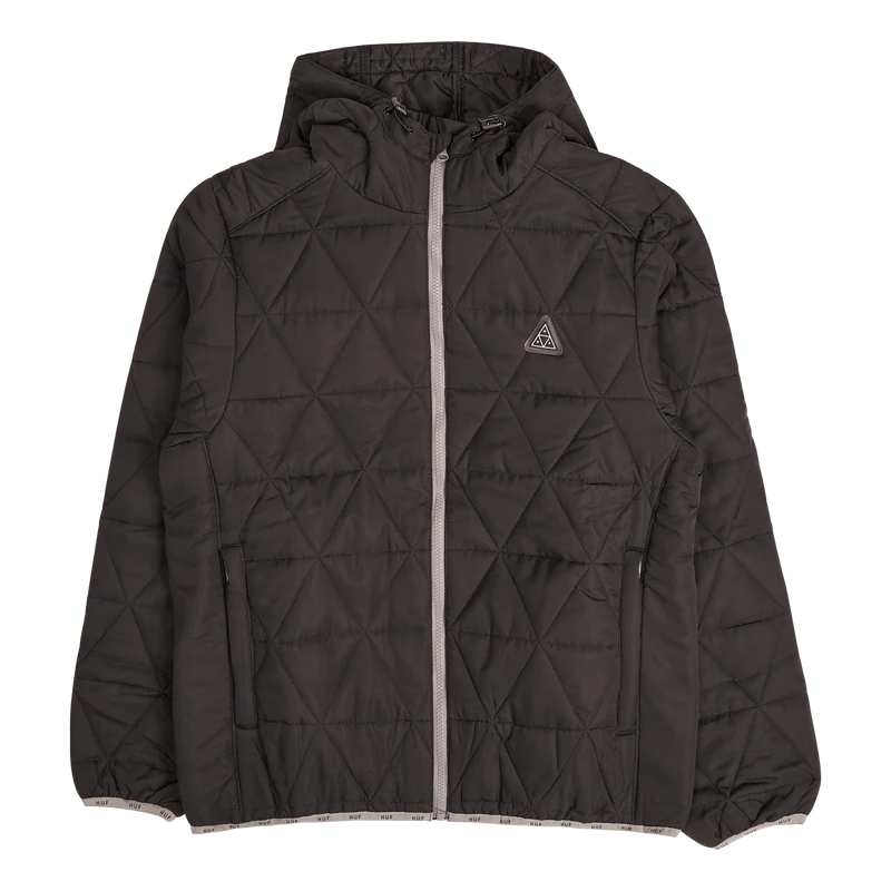 Polygon Quilted Jacket Black