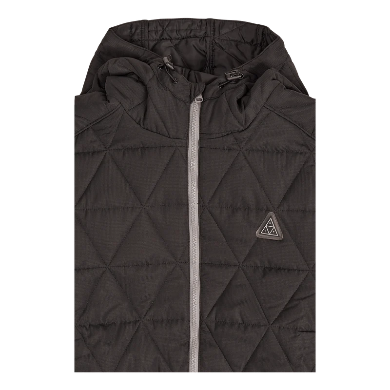 Polygon Quilted Jacket Black