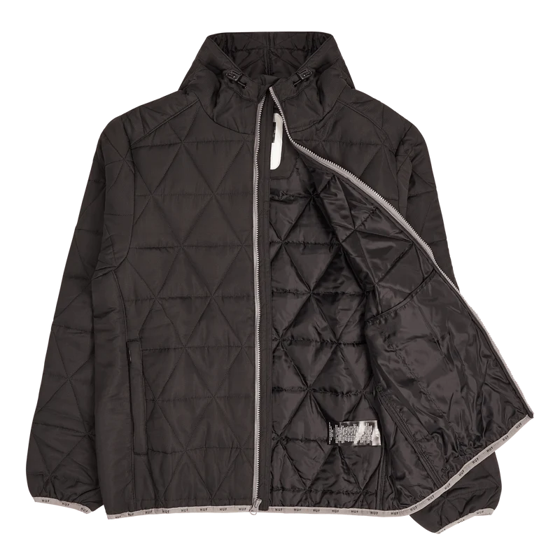 Polygon Quilted Jacket Black