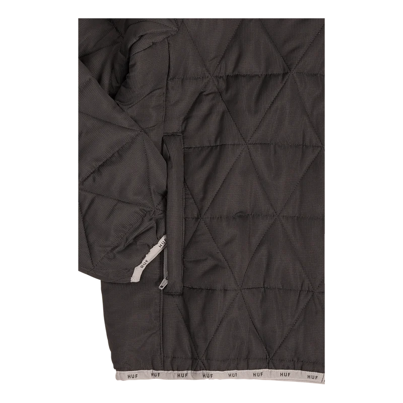 Polygon Quilted Jacket Black