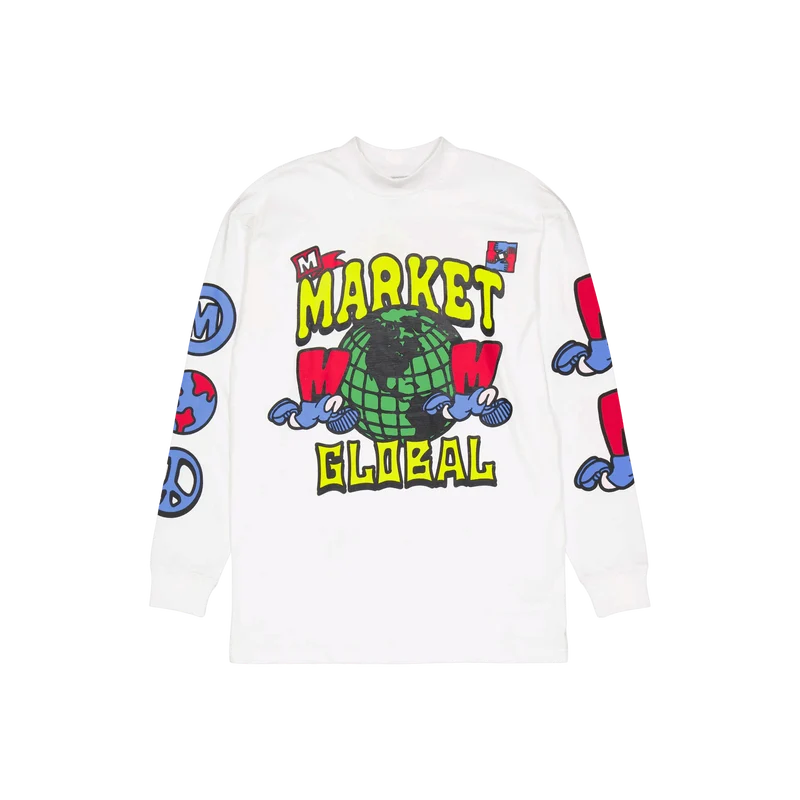 Market Runs The World Mock Nec White