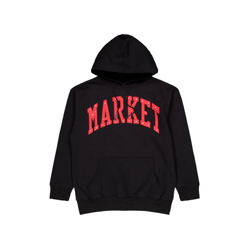 Market Arc Puff Hoodie Black