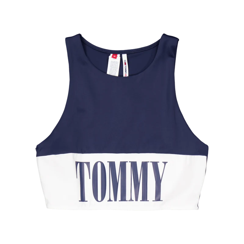 High Neck Crop Top (ext Sizes Blue