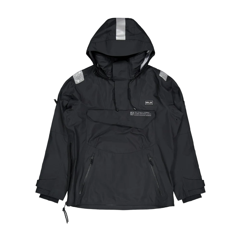 Tech Taffeta-patterson Pullove Polo Black