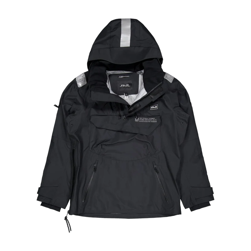 Tech Taffeta-patterson Pullove Polo Black