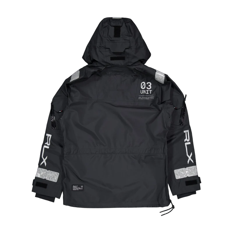 Tech Taffeta-patterson Pullove Polo Black