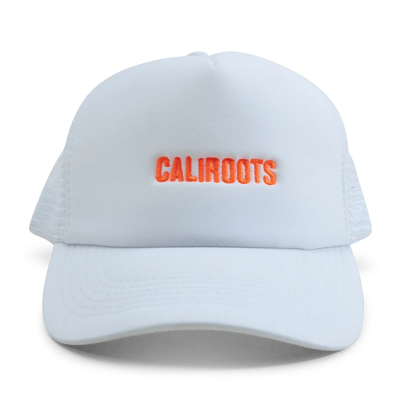 Cali Trucki Cap Embro All White/orange